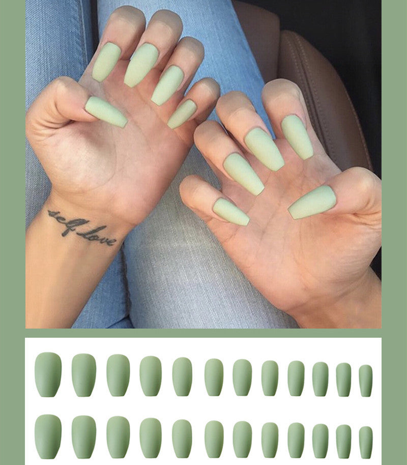 Frosted ballet nails