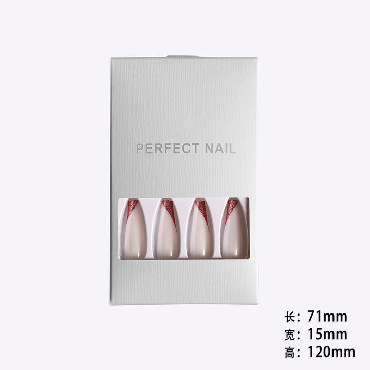 Wearing Nails, Rose Gold And Beveled Edge French Manicure, Long Ballet Nails
