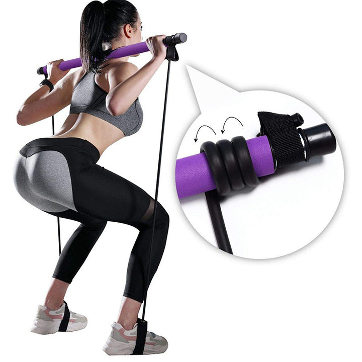 Fitness Yoga Pilates Bar Portable Gym Accessories  For Home Trainer Workout Equipment