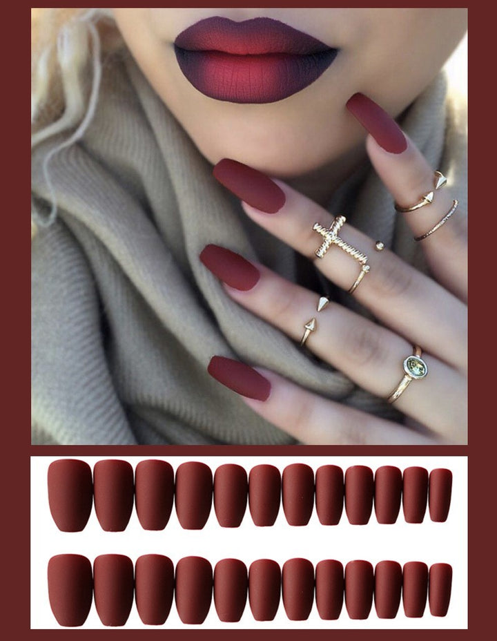 Frosted ballet nails