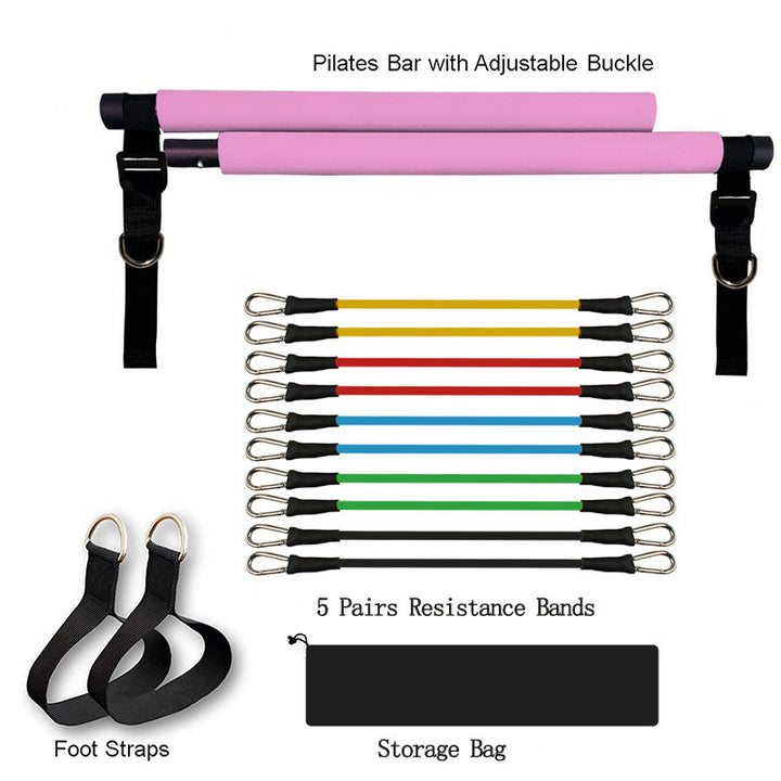 Fitness Yoga Pilates Bar Portable Gym Accessories  For Home Trainer Workout Equipment